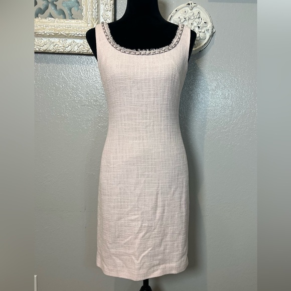 Karl Lagerfeld Other - Karl Lagerfeld Blush Pink tweed shift dress
